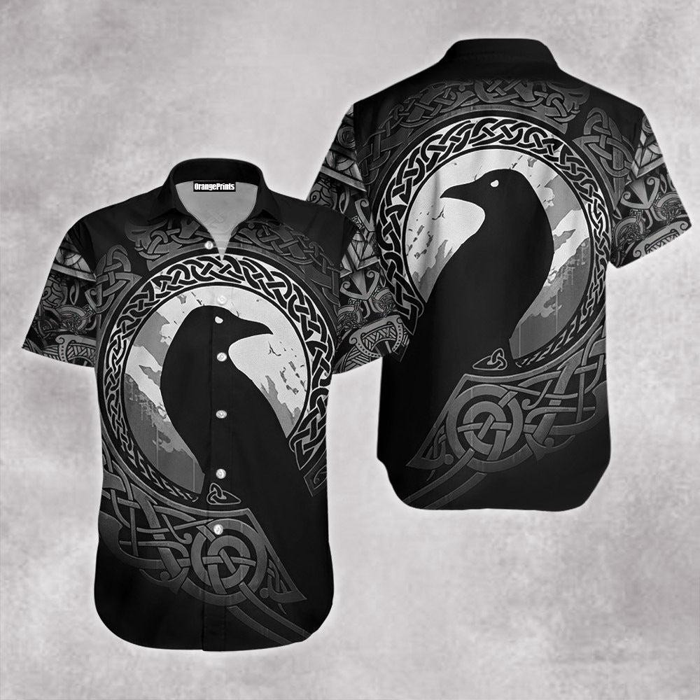 Raven Viking Black Hawaiian Shirt