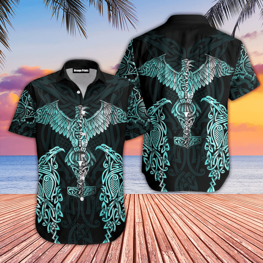Raven Viking Hawaiian Shirt