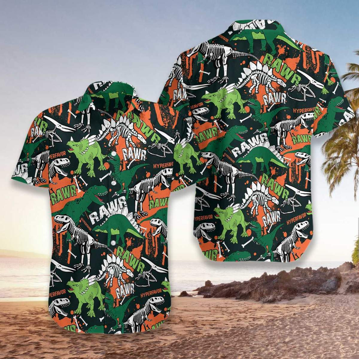Rawr Dinosaur Hawaiian Shirt