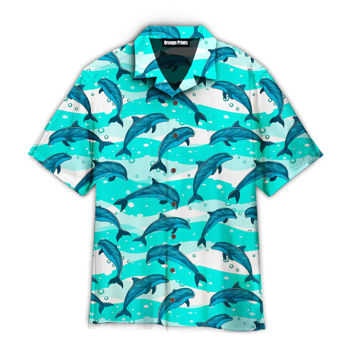 Realistic Dolphins In The Sea Hawaiian Shirt