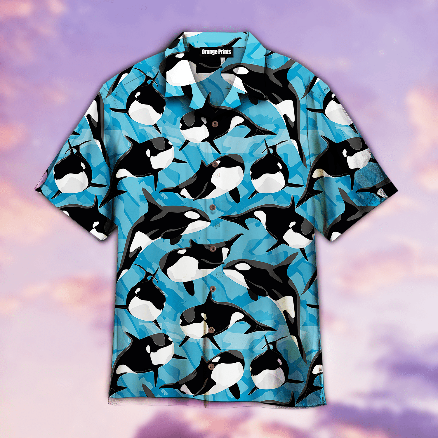 Realistic Killer Whale Orcinus Hawaiian Shirt