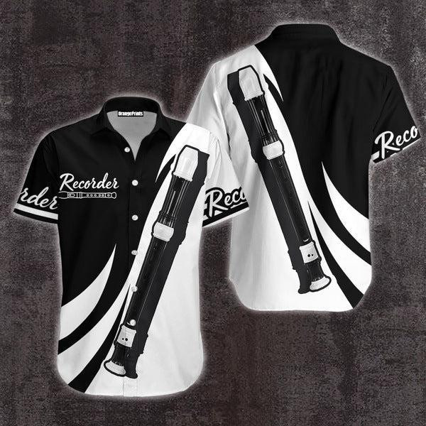 Recorder Music Hawaiian Shirt