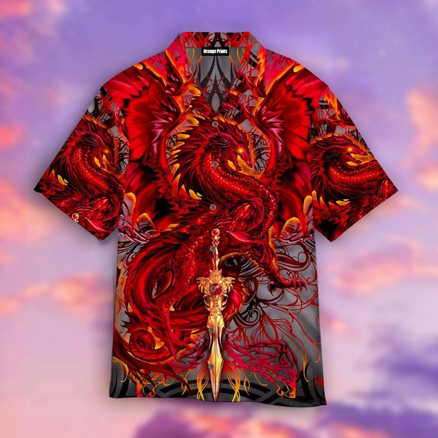 Red Dragon Art Hawaiian Shirt
