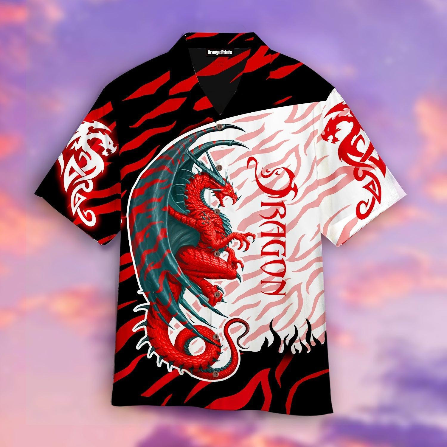 Red Dragon Hawaiian Shirt