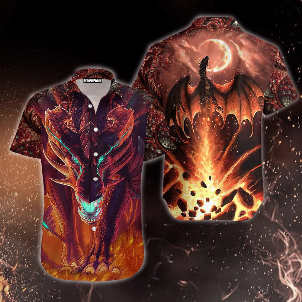 Red Dragon Hawaiian Shirt