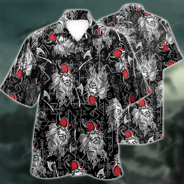 Red Hat Viking Hawaiian Shirt