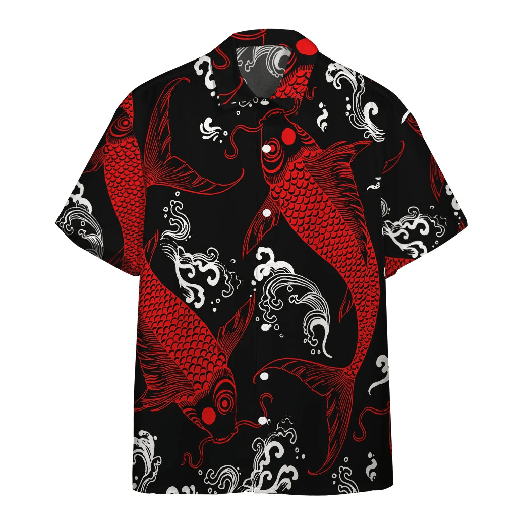 Red Koi Fish Hawaiian Shirt