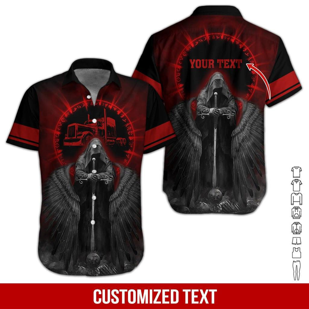 Red Trucker Personalized Hawaiian Shirt