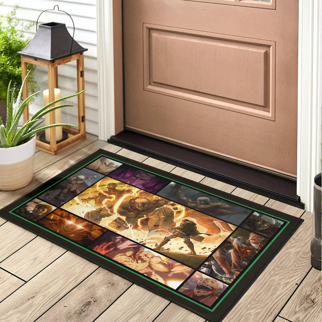 Reiner Braun Attack On Titan Rubber Doormat Anime Home Decor Personalized For Fans - Image 3