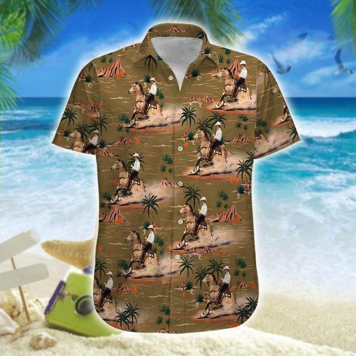 Reining Horse Hawaiian Shirt