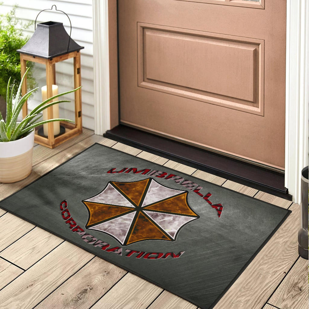 Resident Evil Game Rubber Doormat - Umbrella Corp Symbol Old War Army Style Rubber Doormat Home Decor - Image 3