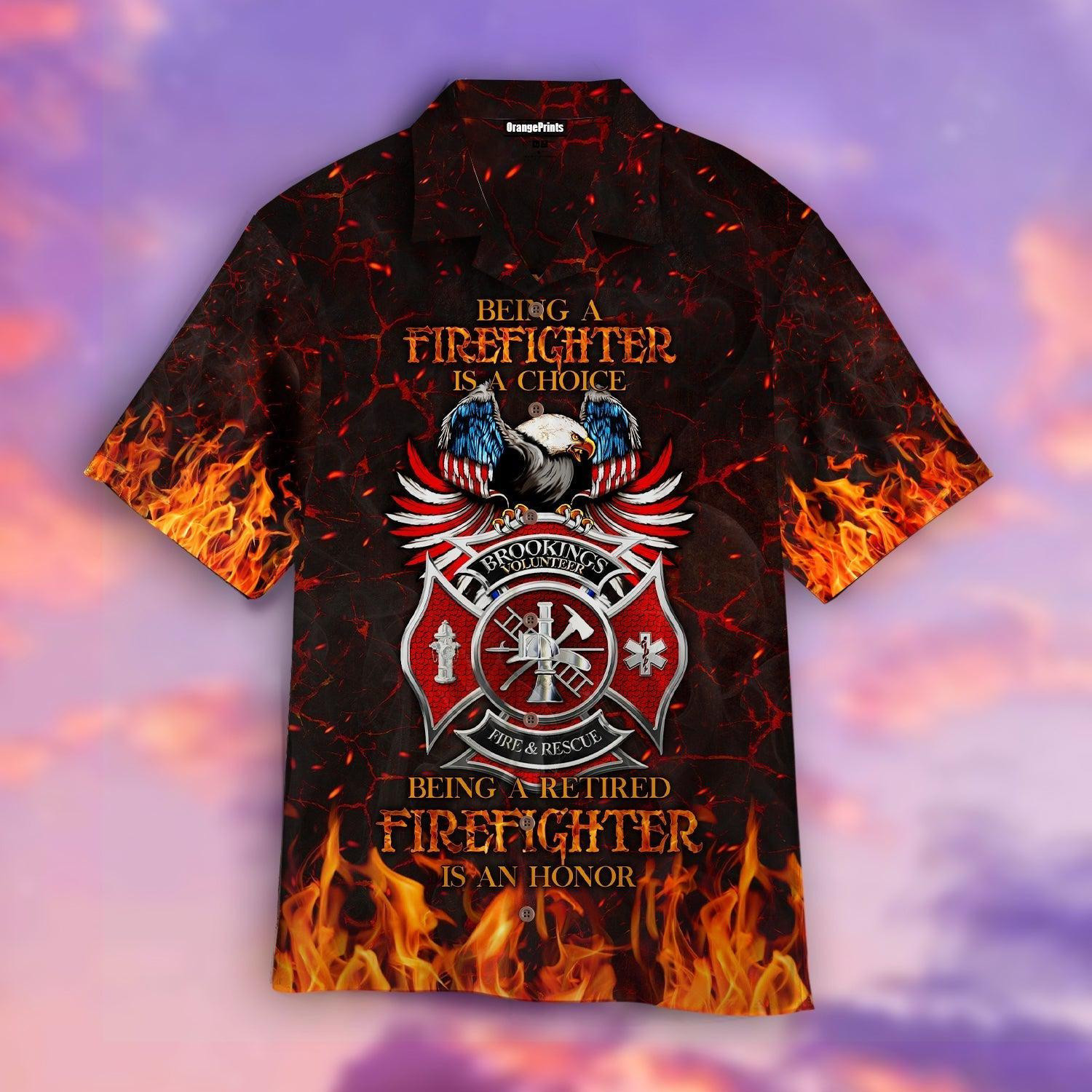 Retired Firefighter Hawaiian Shirt