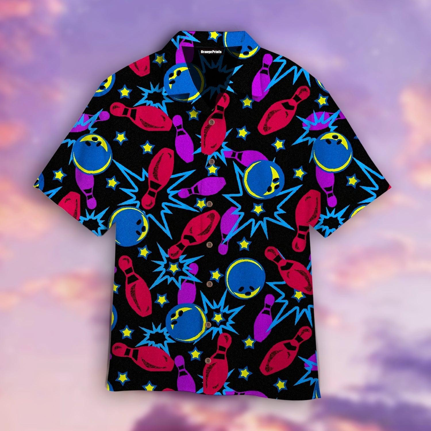 Retro Bowl Fluorescent Hawaiian Shirt