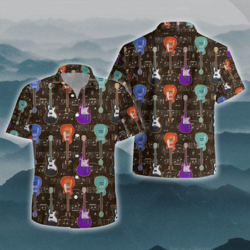 Retro Guitar Hawaiian Shirt