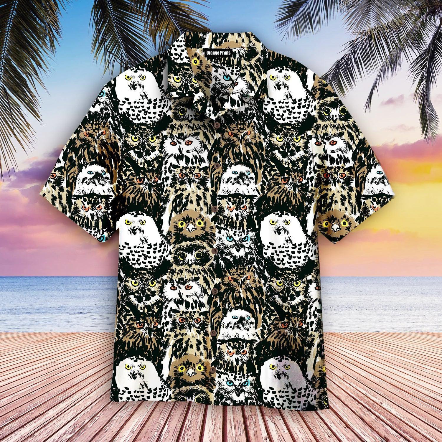 Retro Owls Hawaiian Shirt