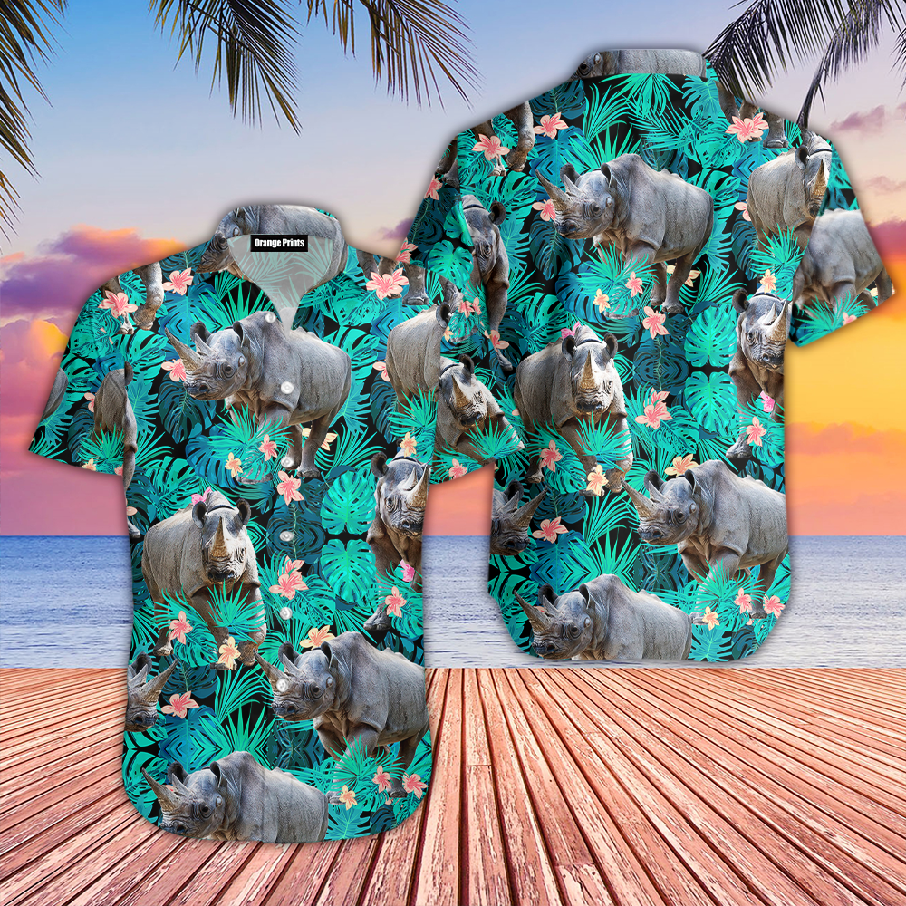 Rhinoceros Hawaiian Shirt