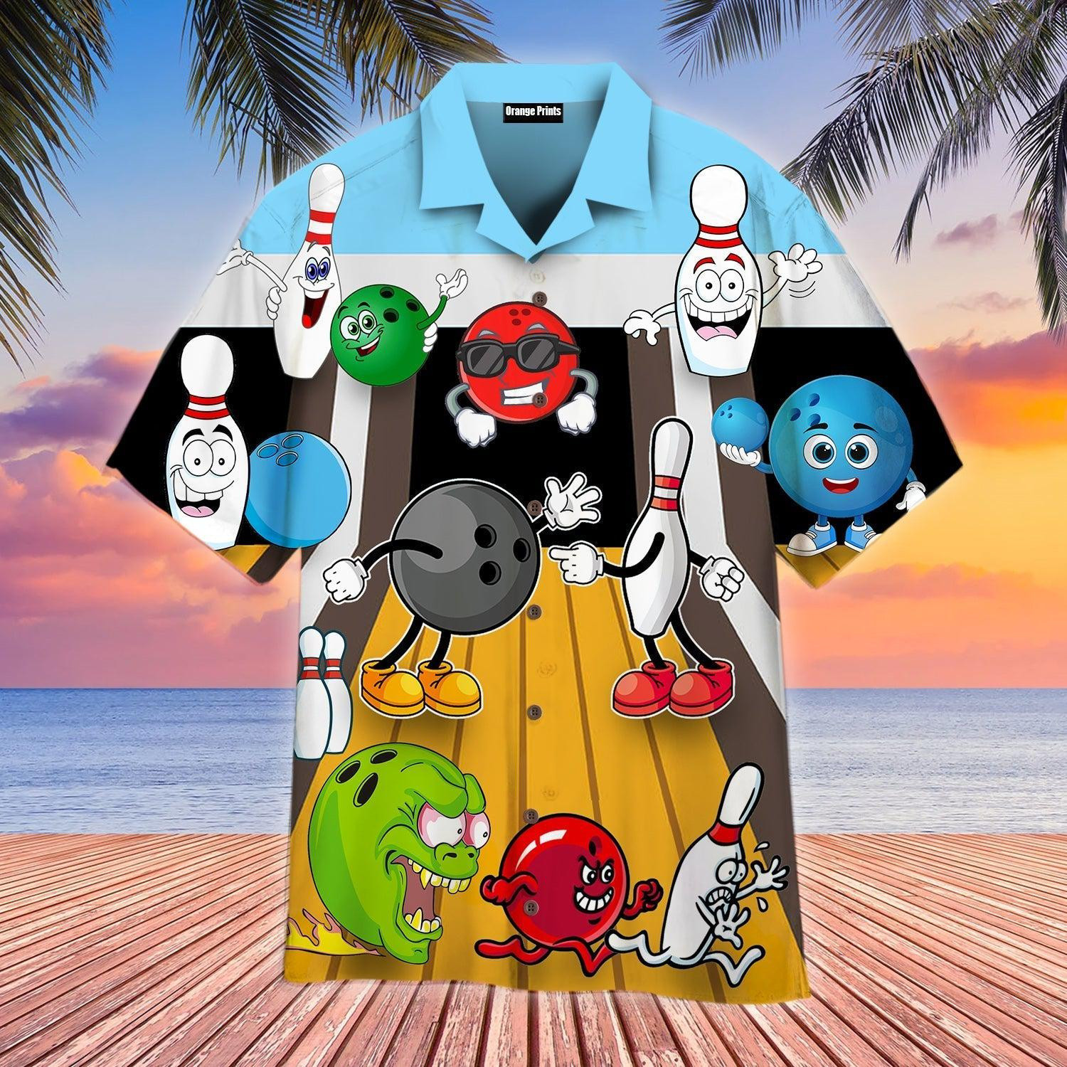 Rolling Comic Bowling With My Homies Hawaiian Shirt