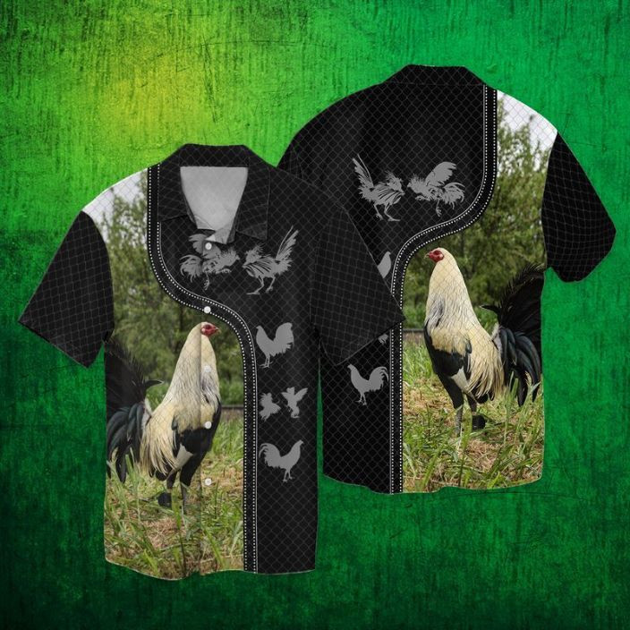 Rooster Farmer Hawaiian Shirt