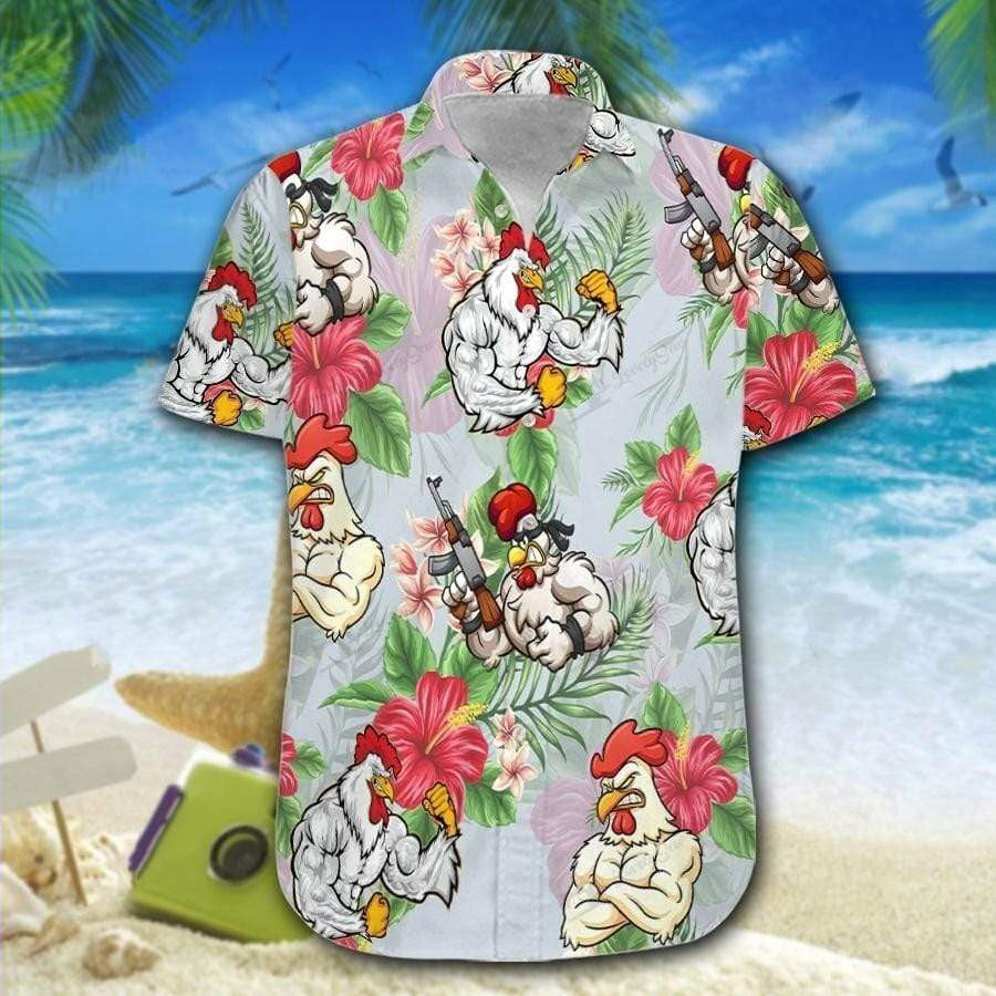 Rooster Fighter Hawaiian Shirt