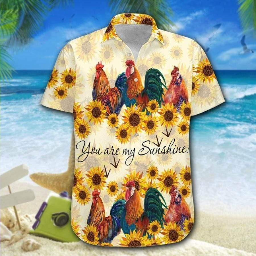 Roosters You're My Sunshine Hawaiian Shirt