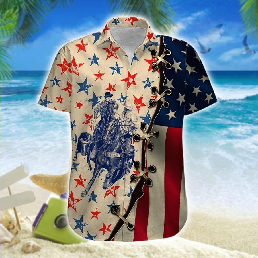 Roping Flag Hawaiian Shirt