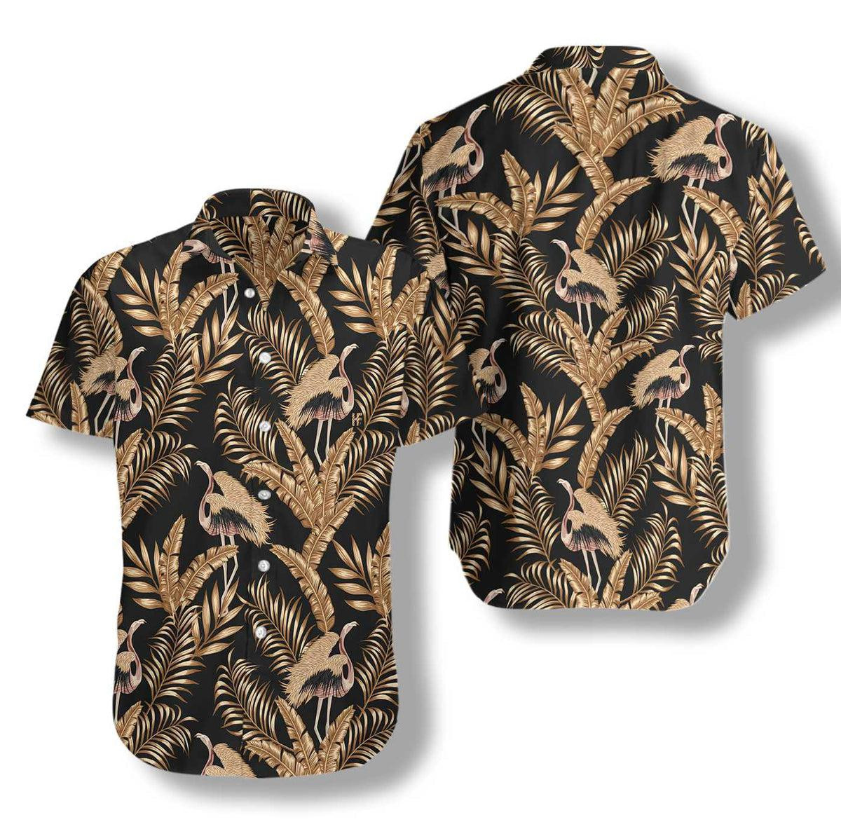 Rose Gold Flamingo Hawaiian Shirt