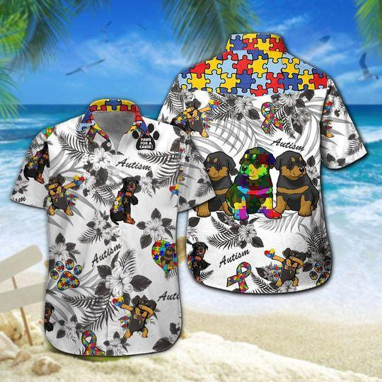 Rottweiler Autism Hawaiian Hawaiian Shirt