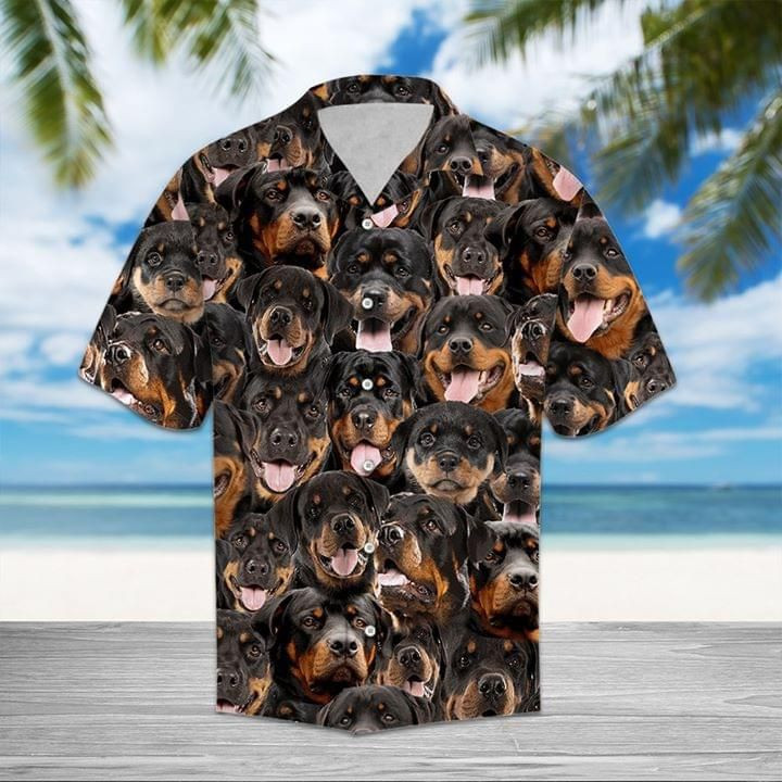 Rottweiler Dog Funny Hawaiian Shirt