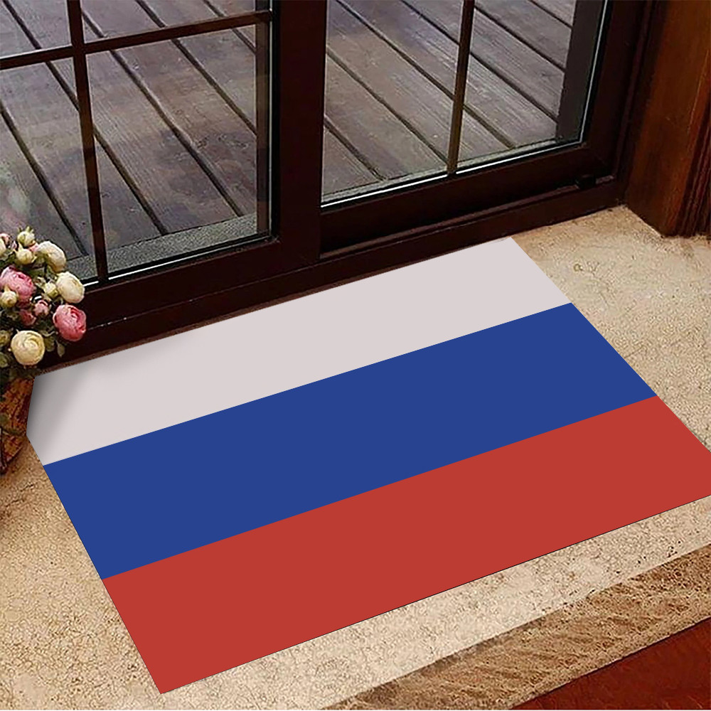 Russian Flag Rubber Doormat Indoor Entry Mat Russian House Decor Gifts