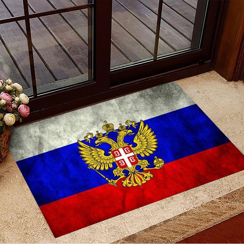 Russian Flag Rubber Doormat Old Retro Russian Empire Flag Door Mat For Front Door
