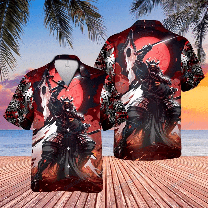 Samurai Demon Warrior Hawaiian Shirt
