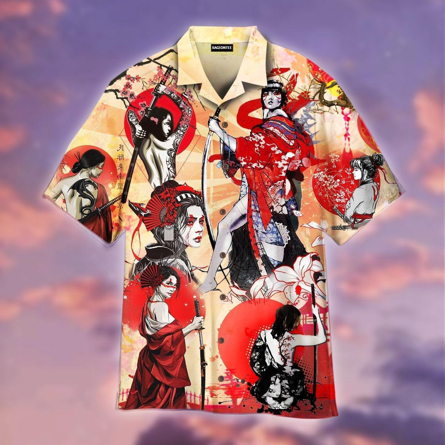 Samurai Girls Hawaiian Shirt
