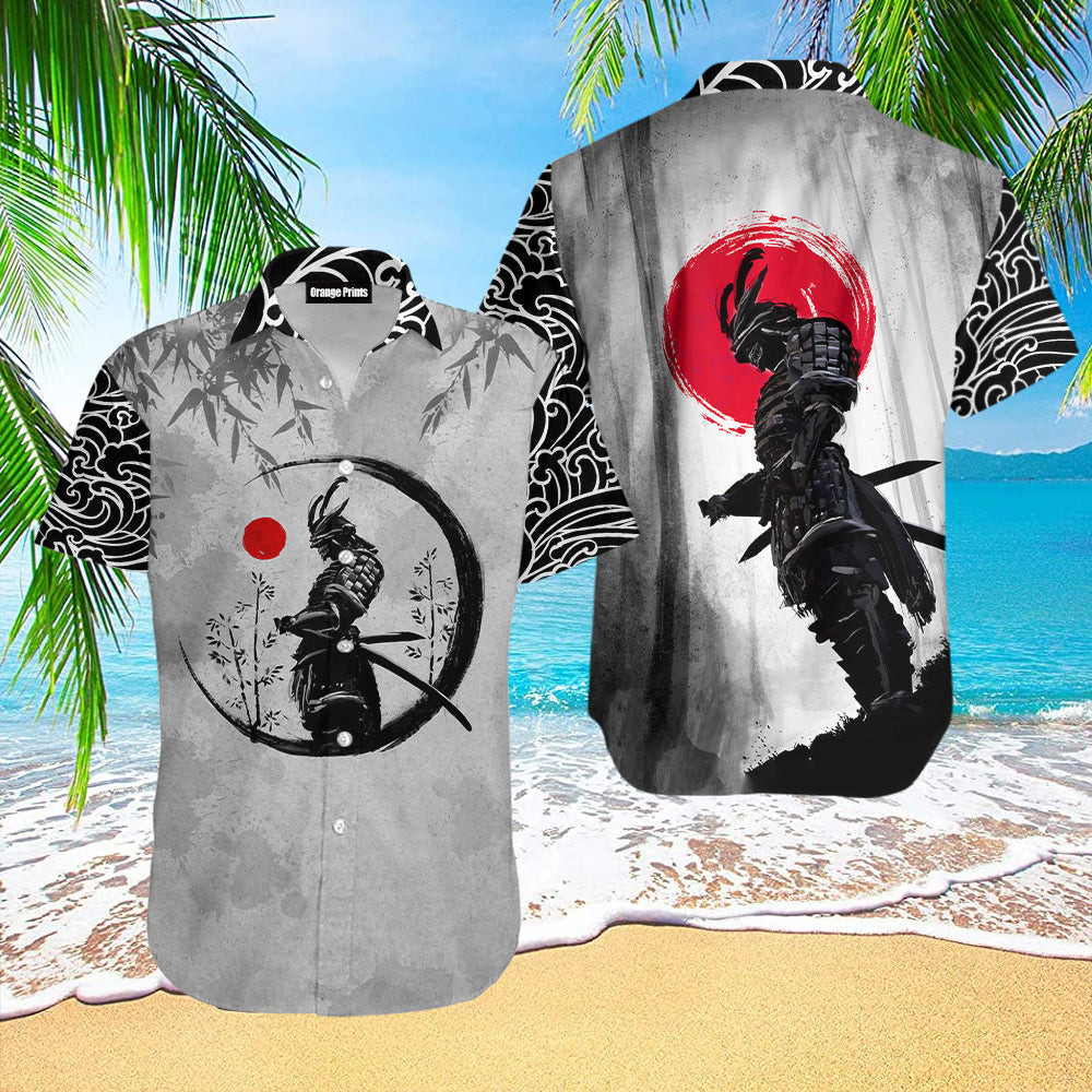Samurai Red Sun Hawaiian Shirt