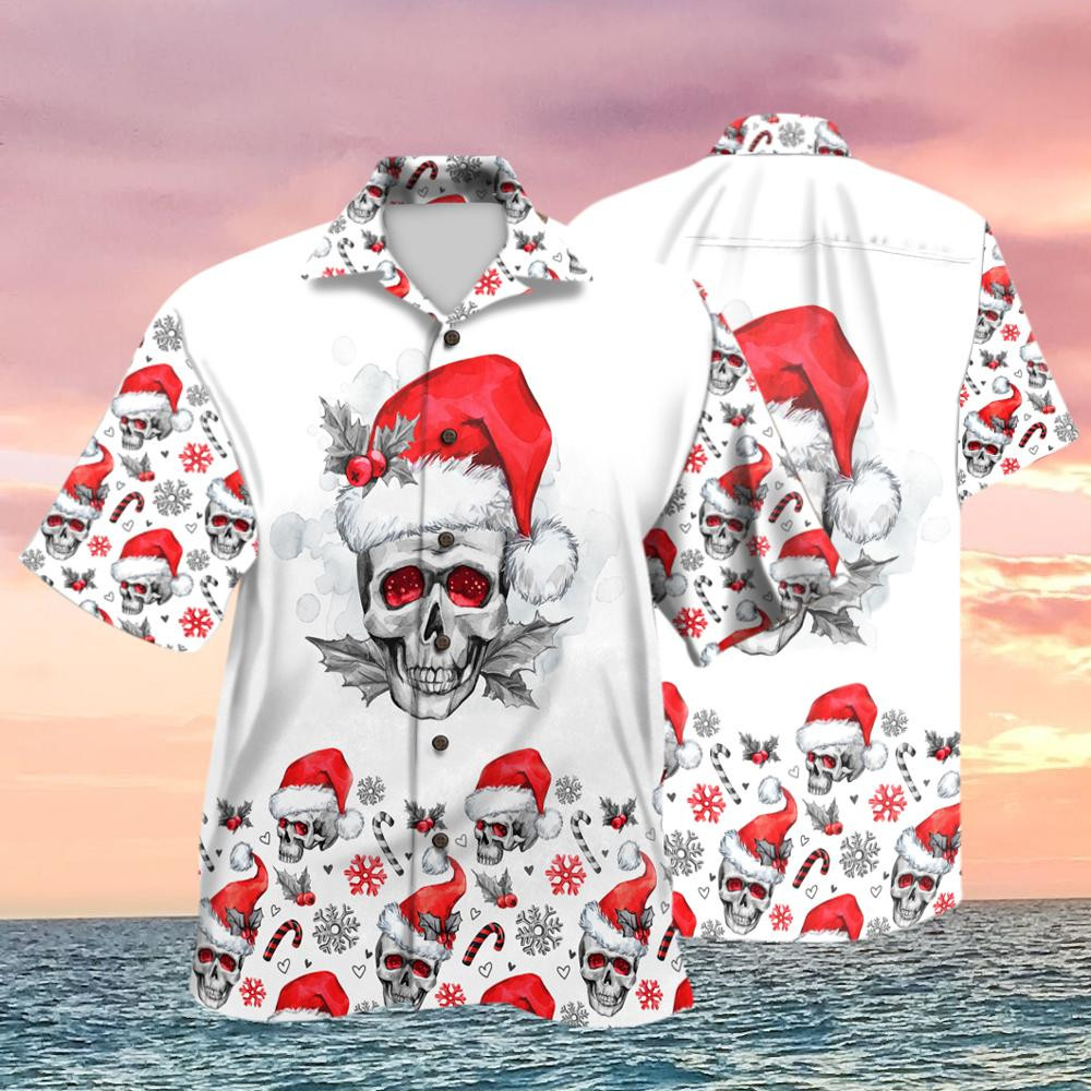 Santa Skull Christmas Hawaiian Shirt