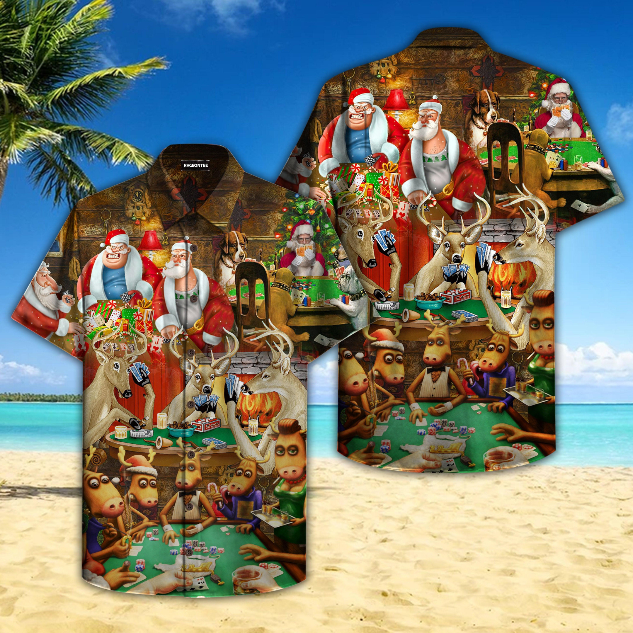 Santa Summer Vacation Hawaiian Shirt