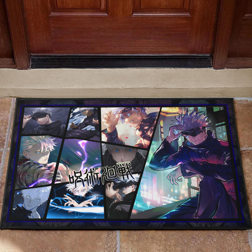 Satoru Gojo Jujutsu Kaisen Rubber Doormat Anime Home Decor Personalized For Fans