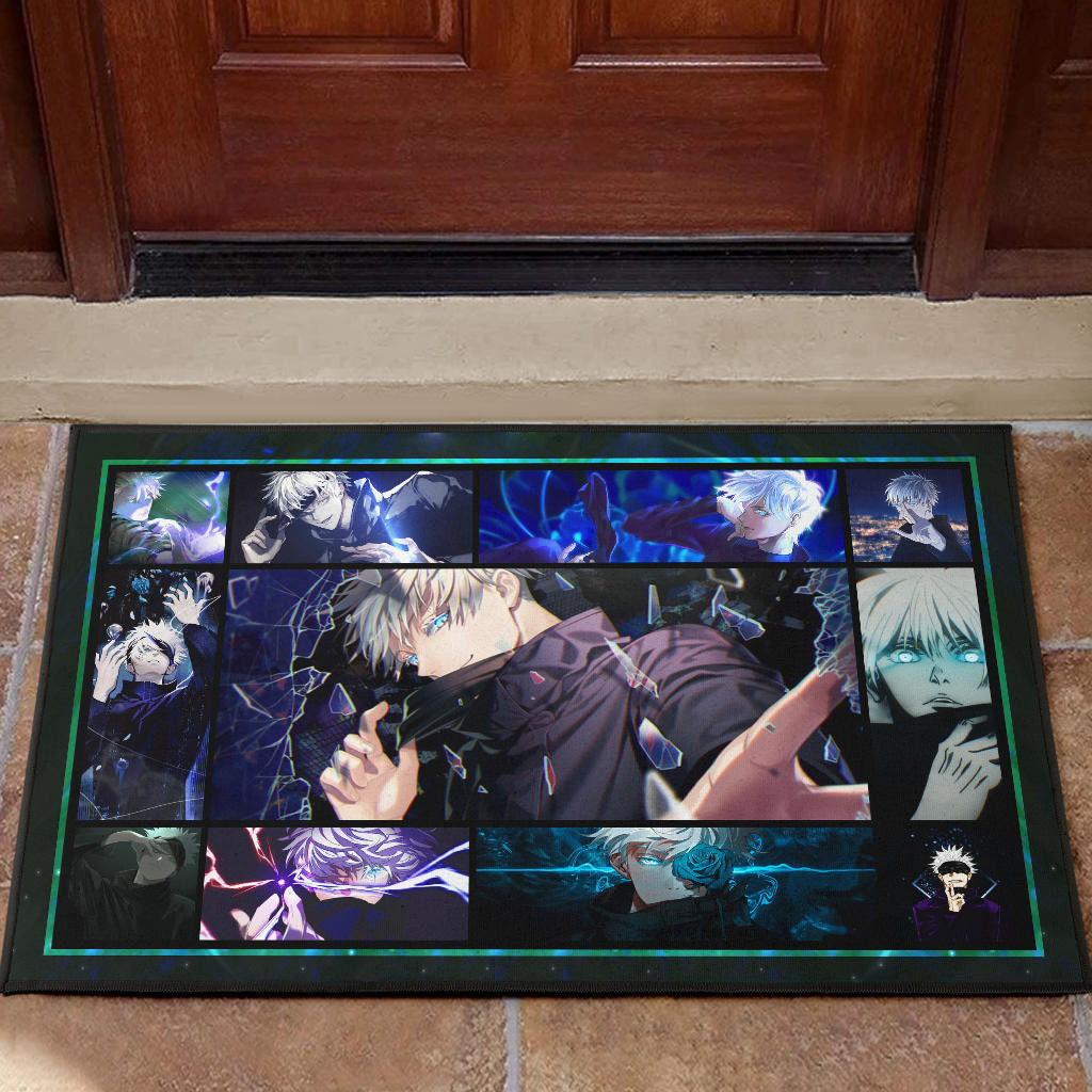 Satoru Gojo Jujutsu Kaisen Rubber Doormat Anime Home Decor Personalized For Fans