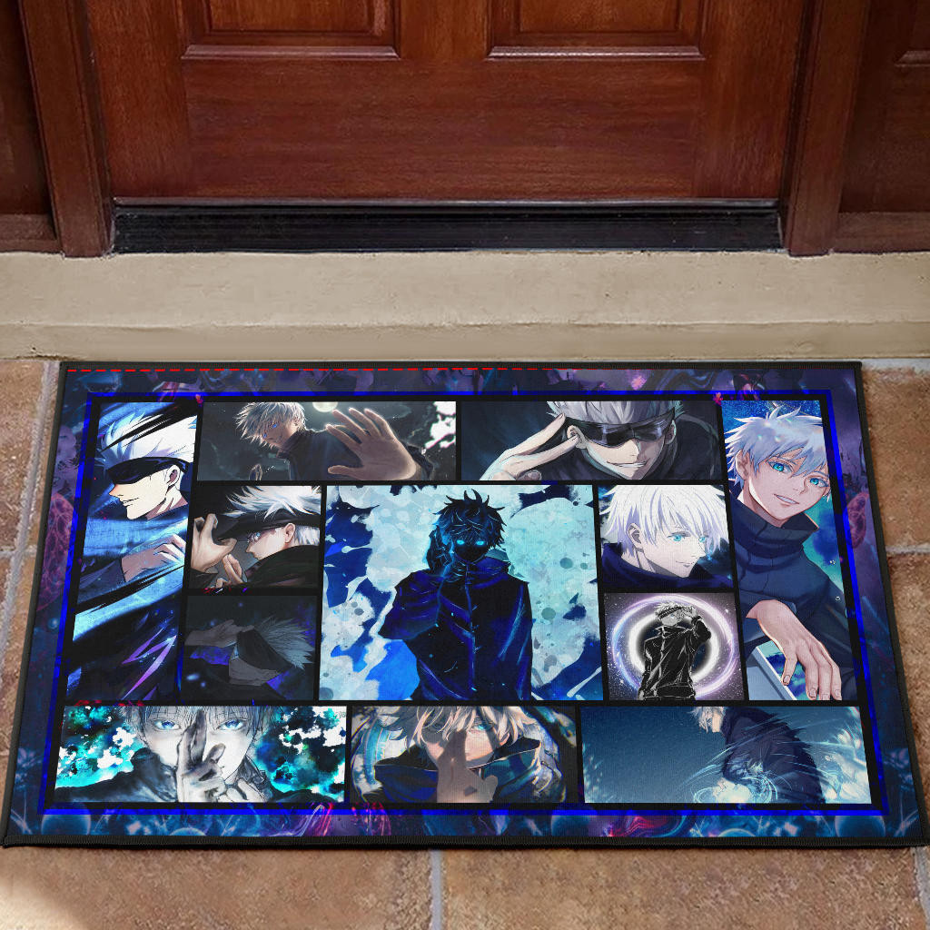 Satoru Gojo Jujutsu Kaisen Rubber Doormat Anime Home Decor Personalized For Fans