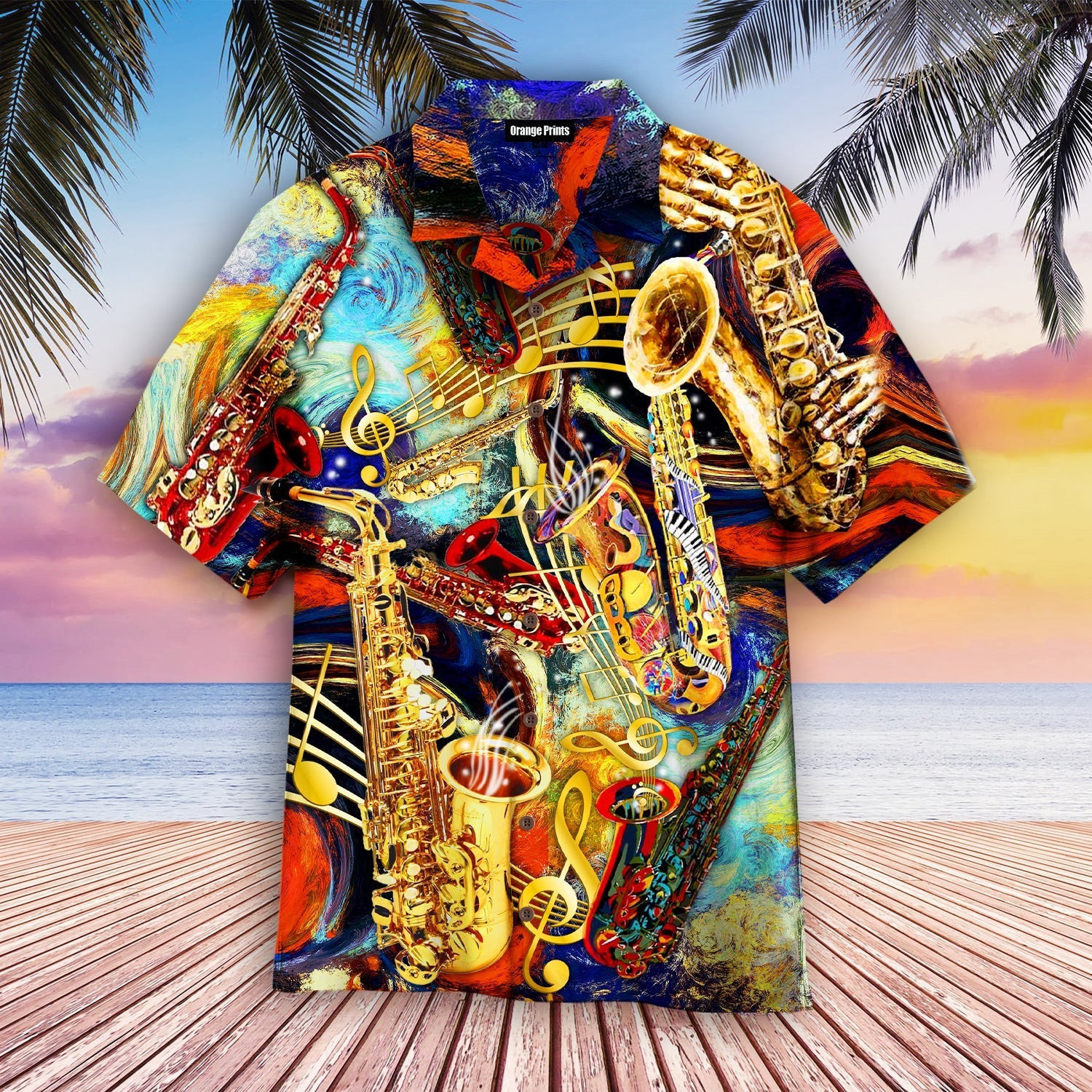 Saxophone Melody Hawaiian Shirt