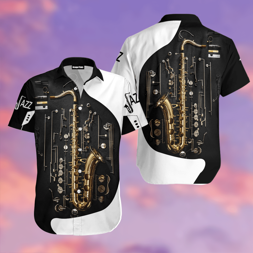 Saxophone Music Hawaiian Shirt