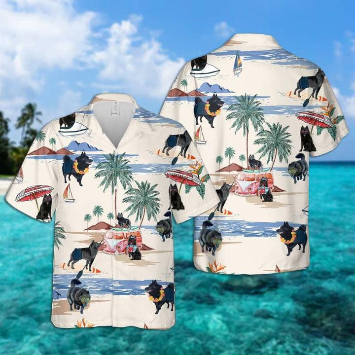 Schipperke Summer Beach Hawaiian Shirt