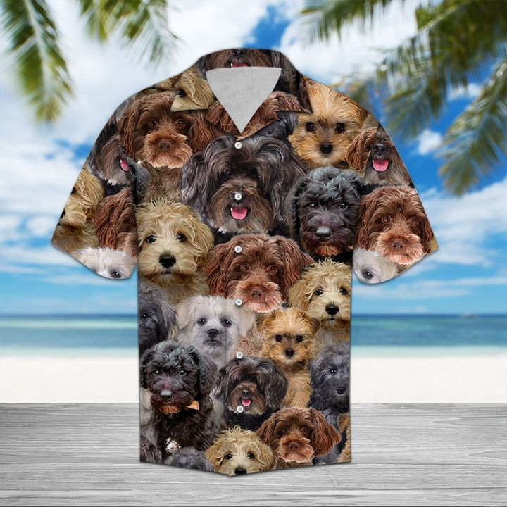 Schnoodle Tan Awesome Hawaiian Shirt