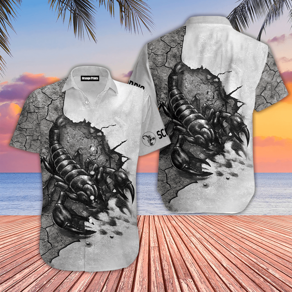 Scorpio Tattoo Hawaiian Shirt
