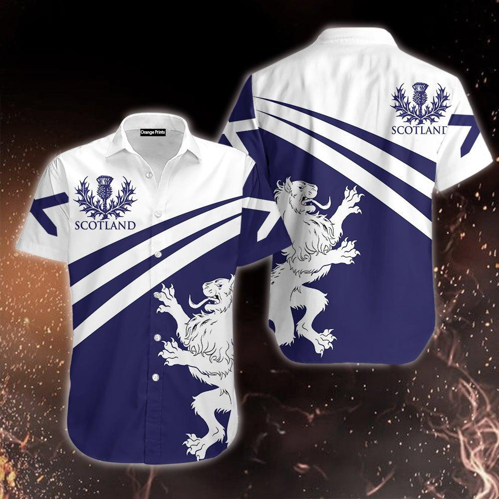 Scotland - FLag Thistle & Lion St Patrick's Day Hawaiian Shirt