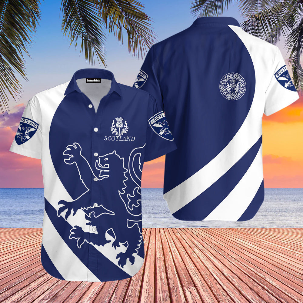 Scotland Royal Lion And Thistle Pullover St Patrick's Day Hawaiian Shirt