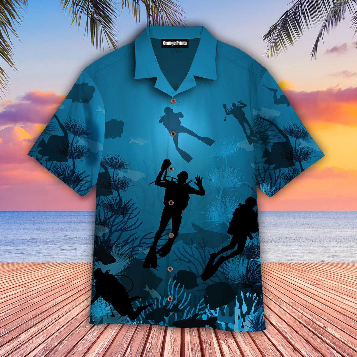 Scuba Diving Hawaiian Shirt