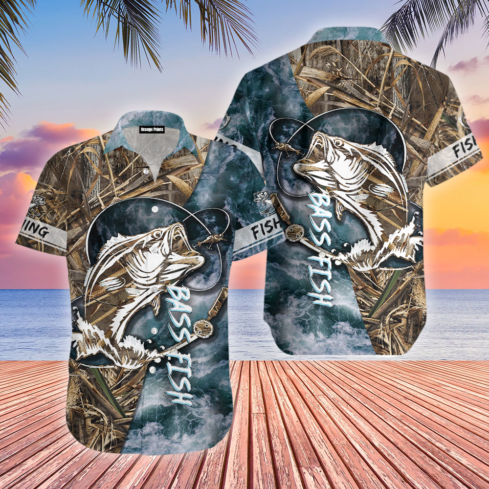 Sea Bass Fishing Hawaiian Shirt