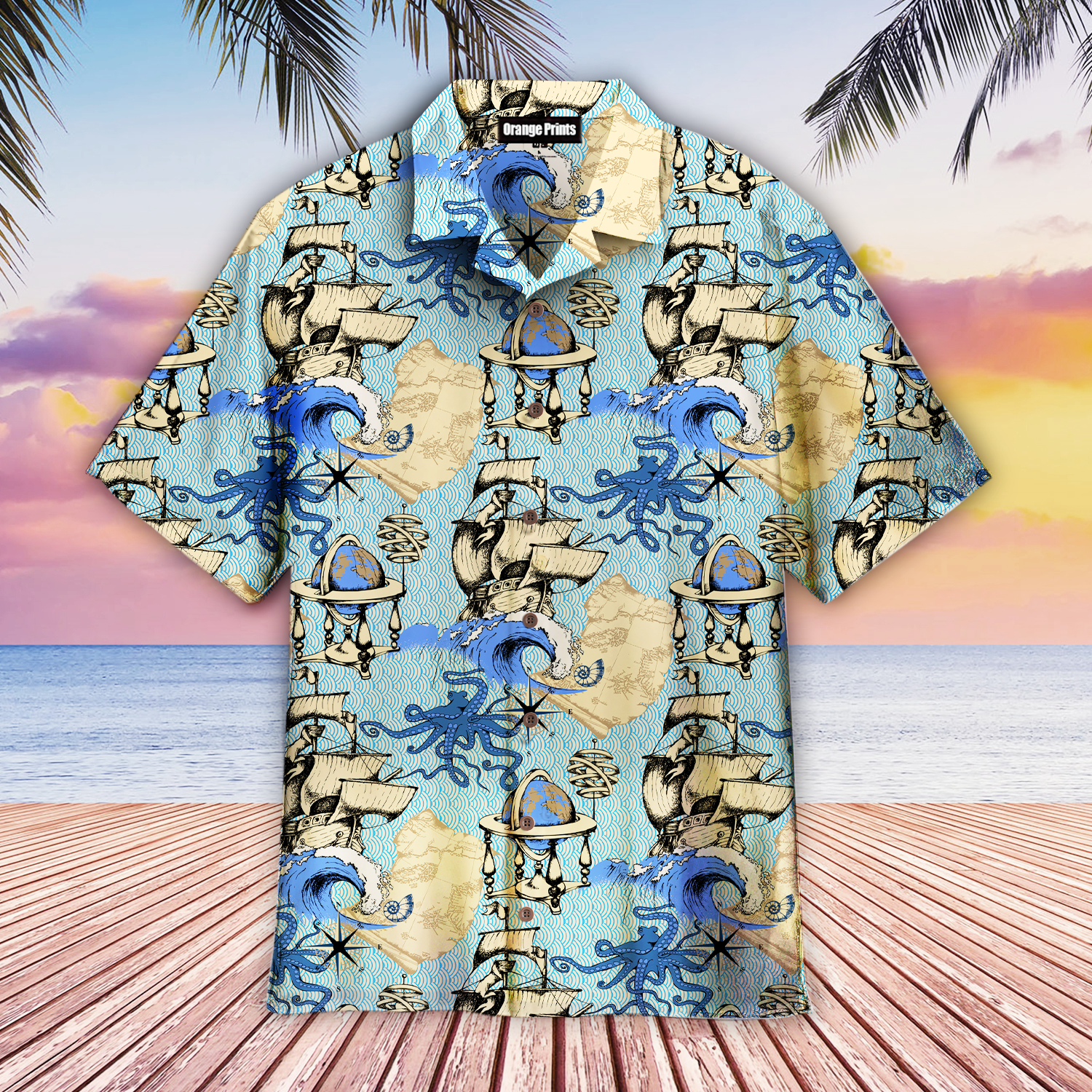 Sea Voyages Hawaiian Shirt