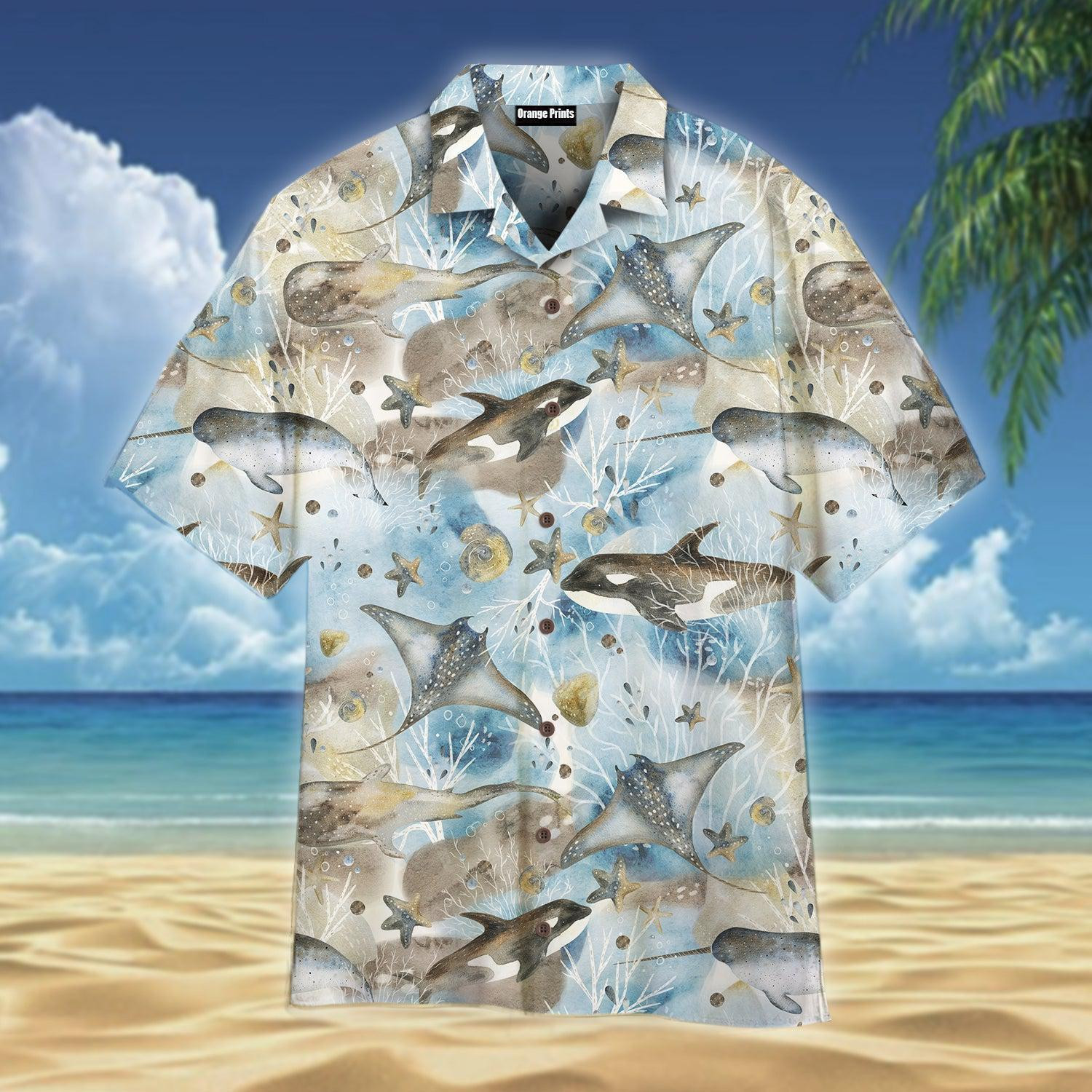 Sea Whale Hawaiian Shirt