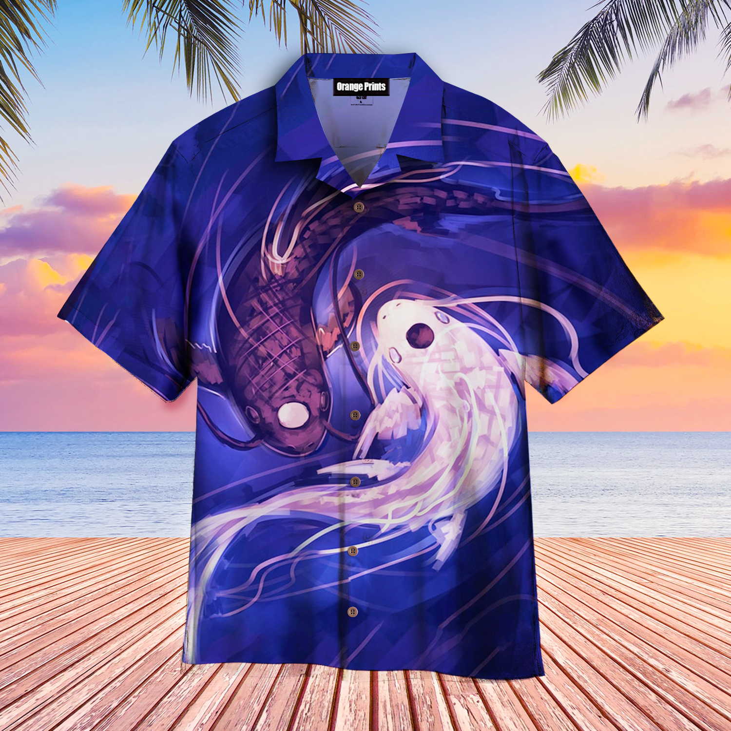 Sea World Double Dragon Fish Hawaiian Shirt